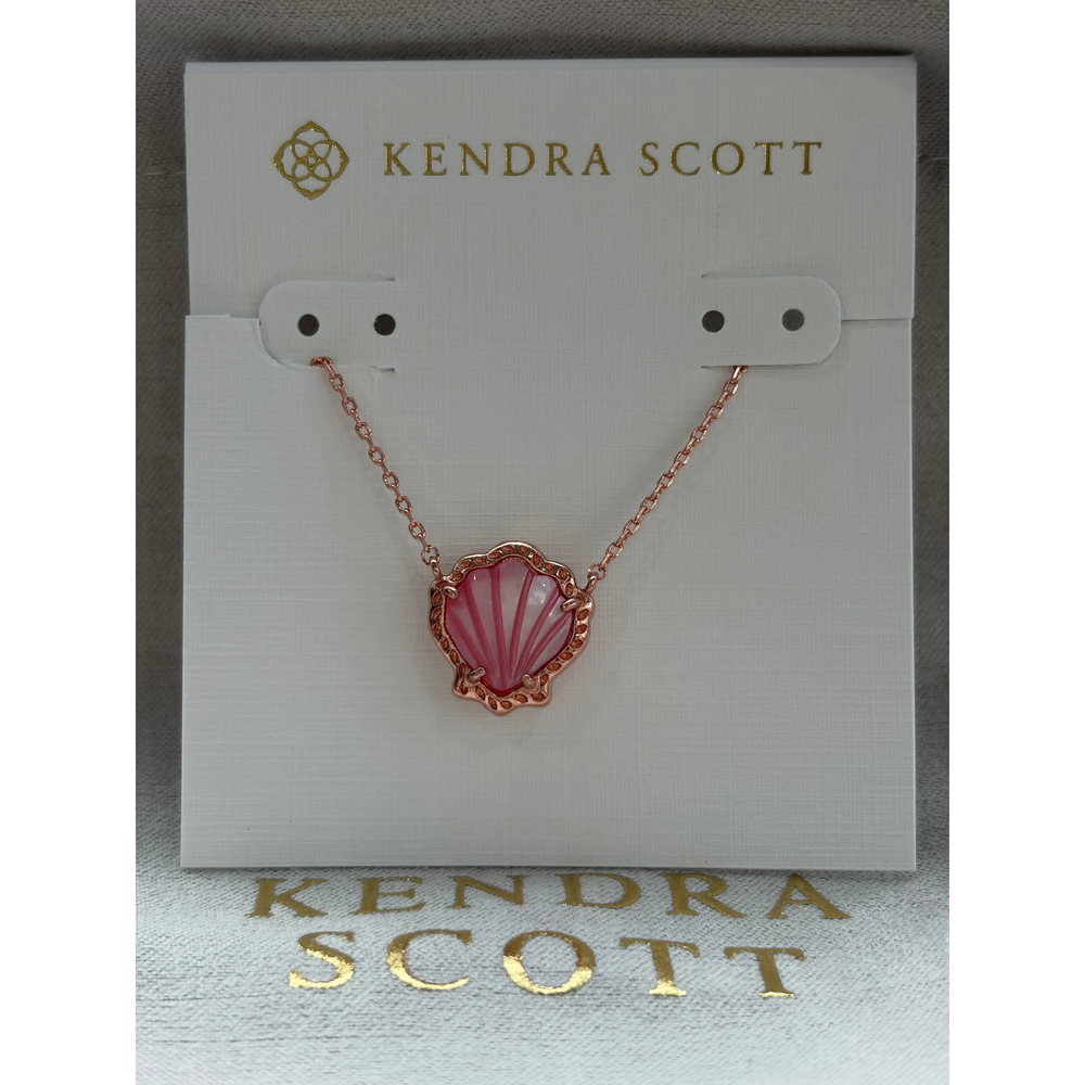 Kendra Scott pink seashell necklace